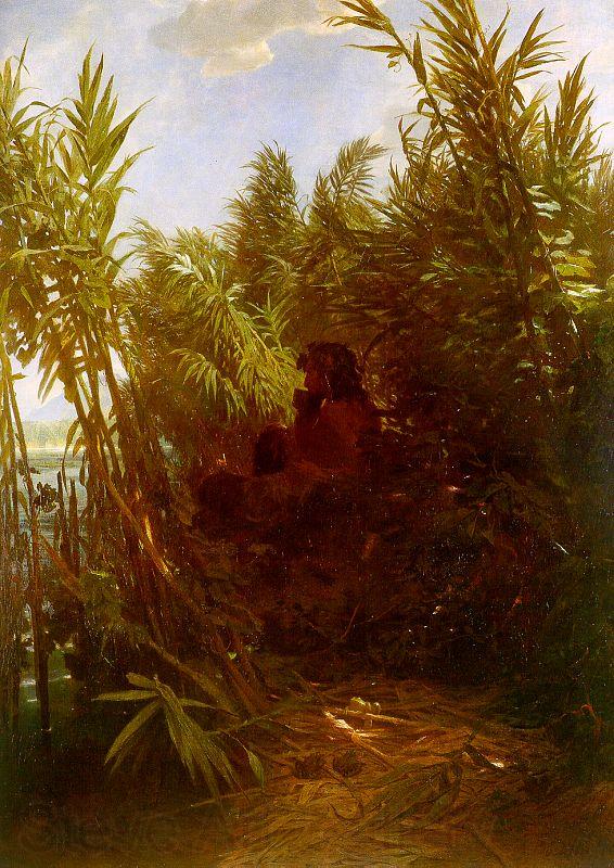 Arnold Bocklin Pan Amongst the Reeds Spain oil painting art